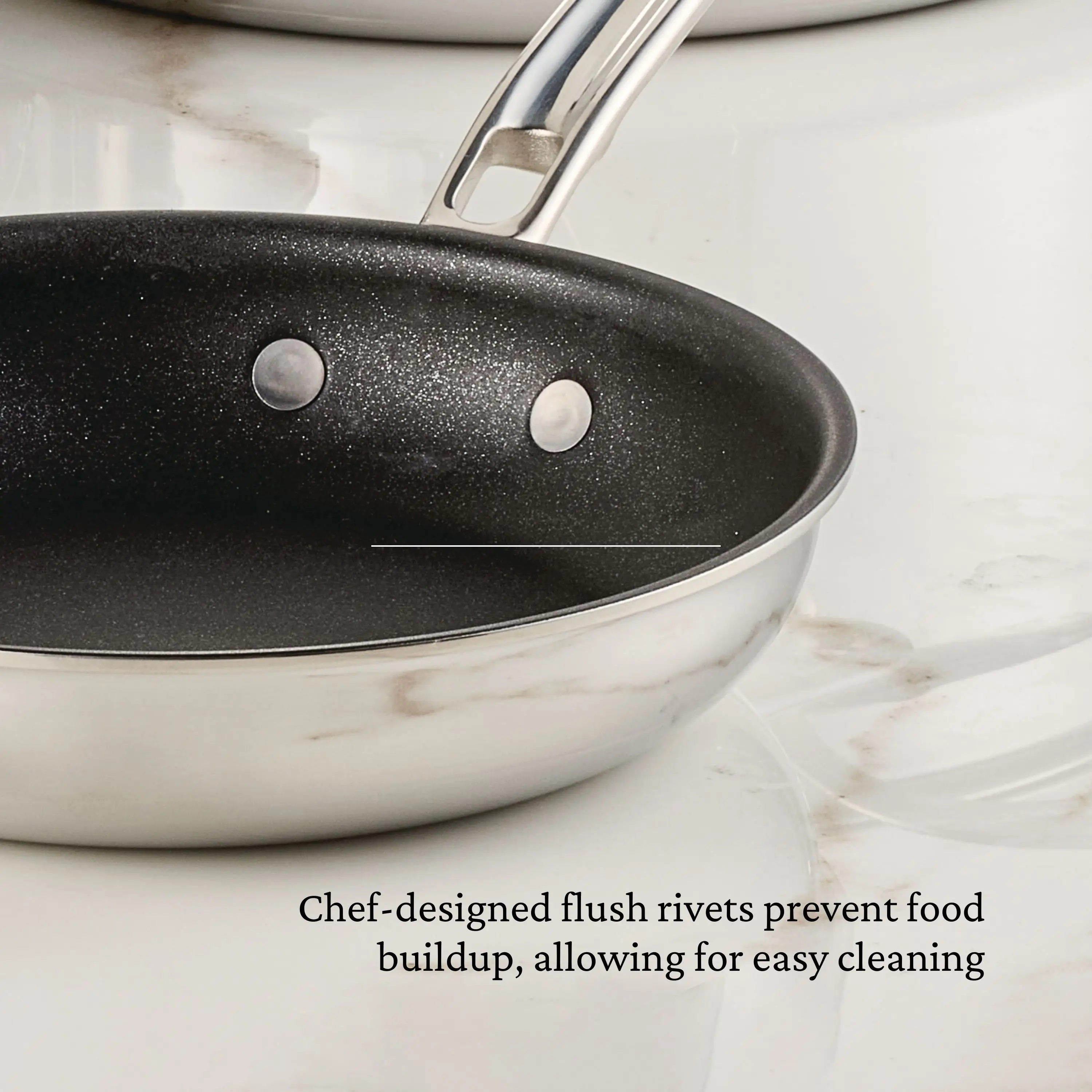 Polished Clad Stainless Steel Skillets with TITUM® Nonstick - Image 10