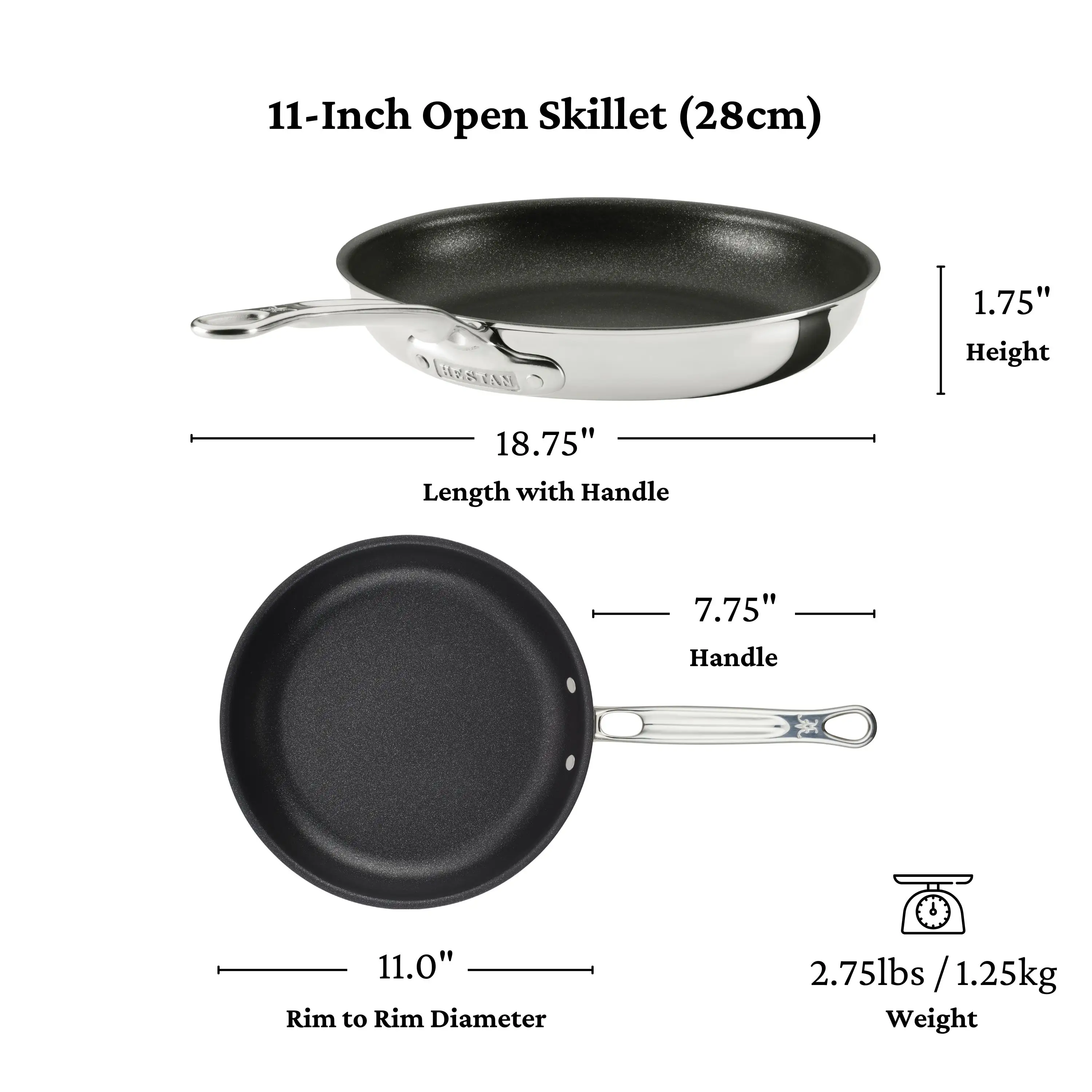 Polished Clad Stainless Steel Skillets with TITUM® Nonstick - Image 16