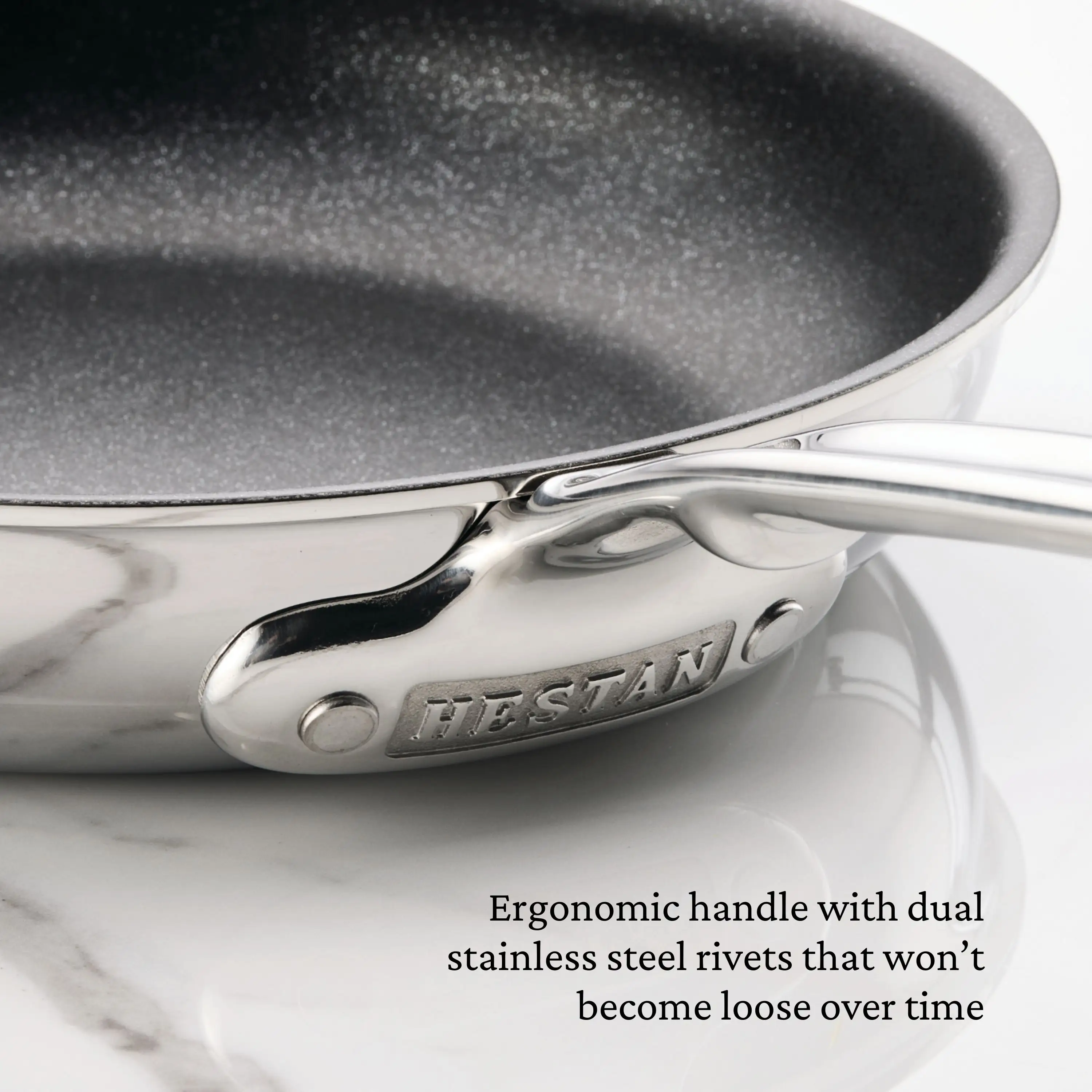 Polished Clad Stainless Steel Skillets with TITUM® Nonstick - Image 11