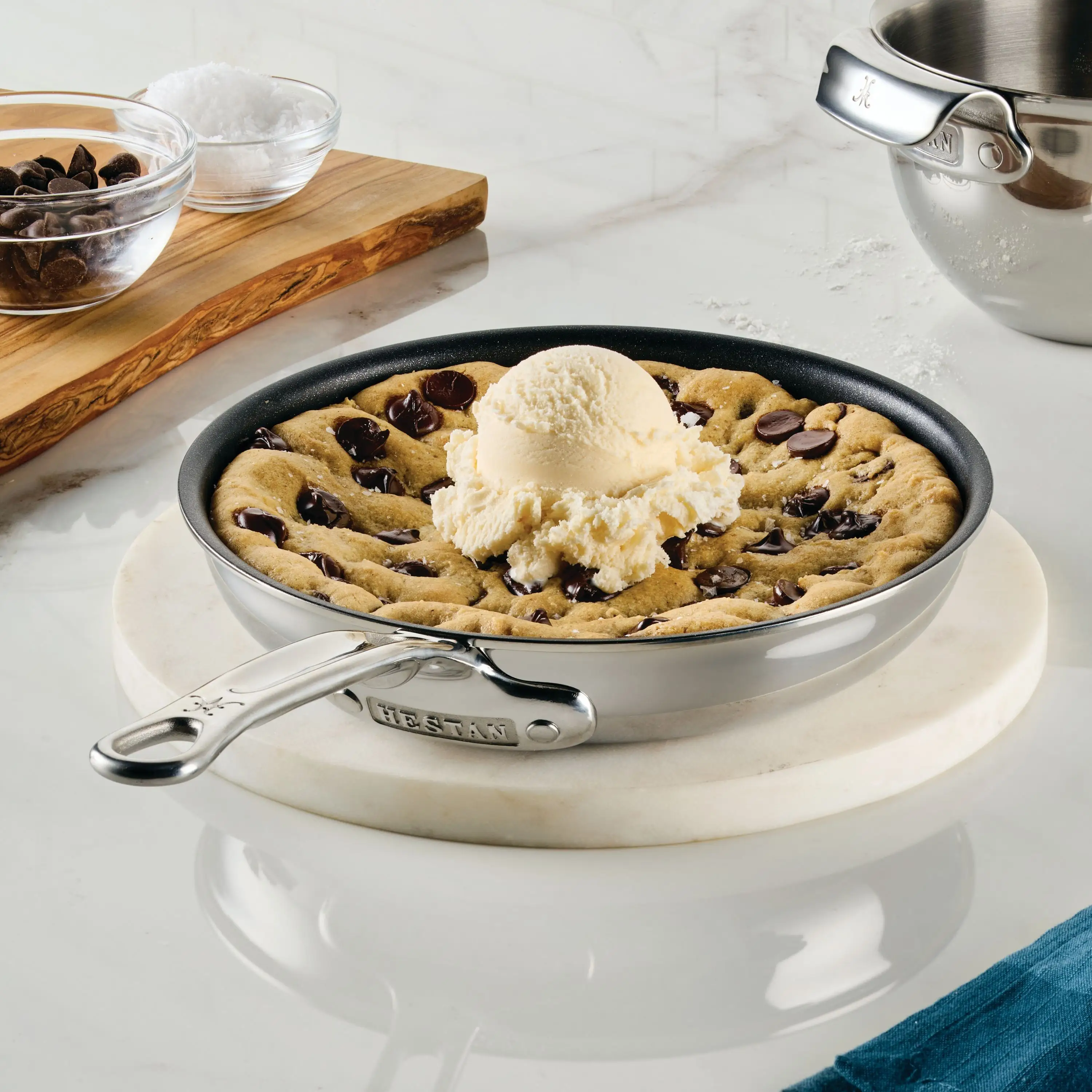 Polished Clad Stainless Steel Skillets with TITUM® Nonstick - Image 2