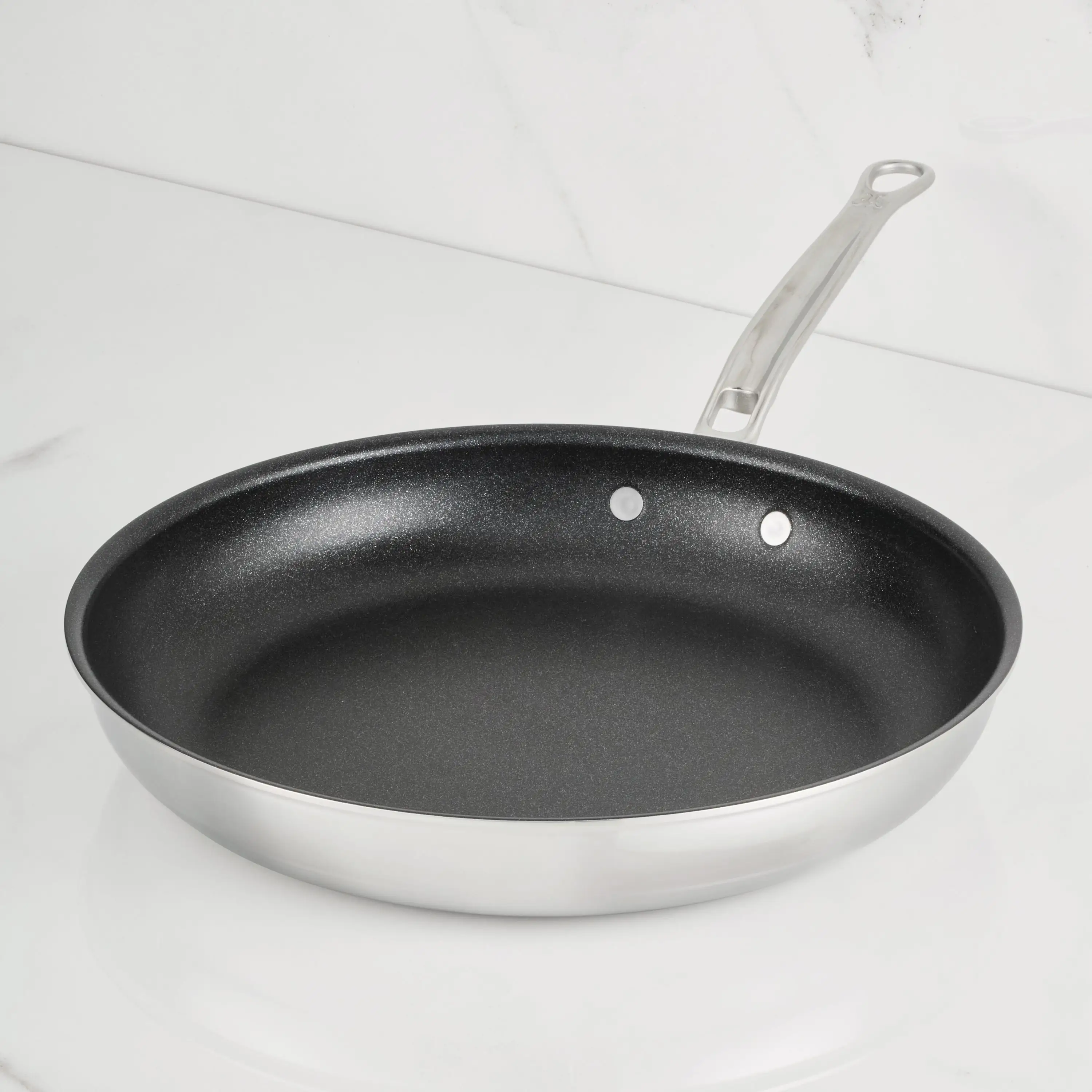 Polished Clad Stainless Steel Skillets with TITUM® Nonstick - Image 5