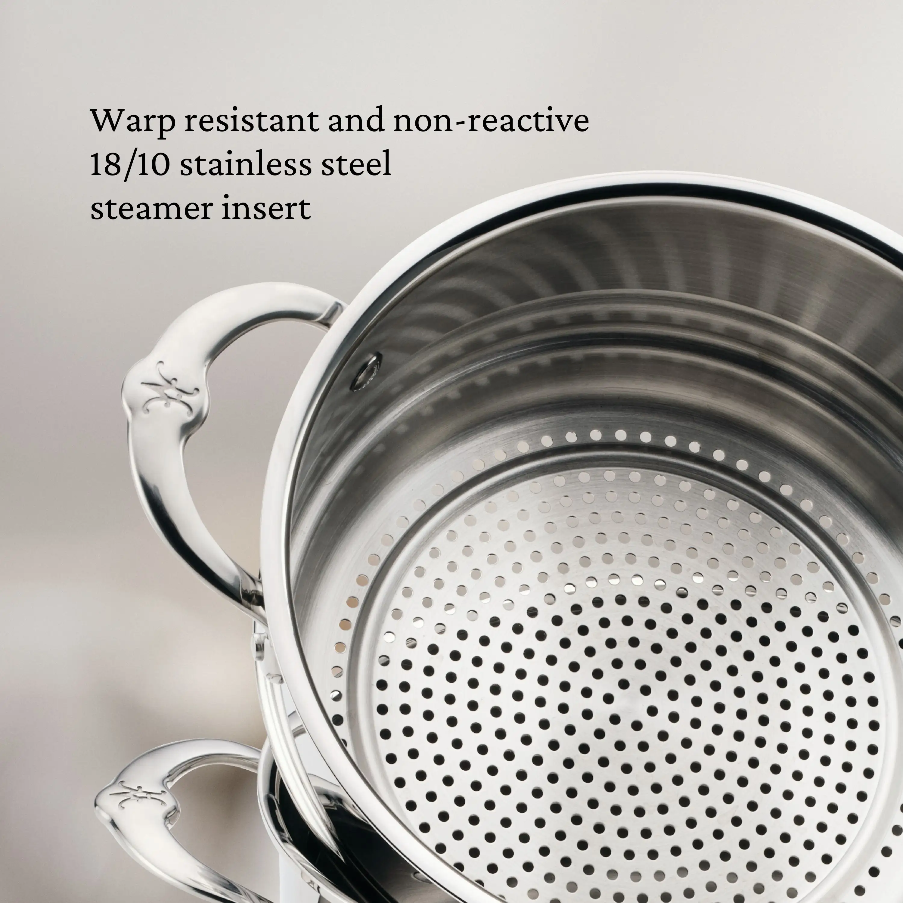 Polished Clad Stainless Steel 3-quart Soup Pot and Steamer Set - Image 4