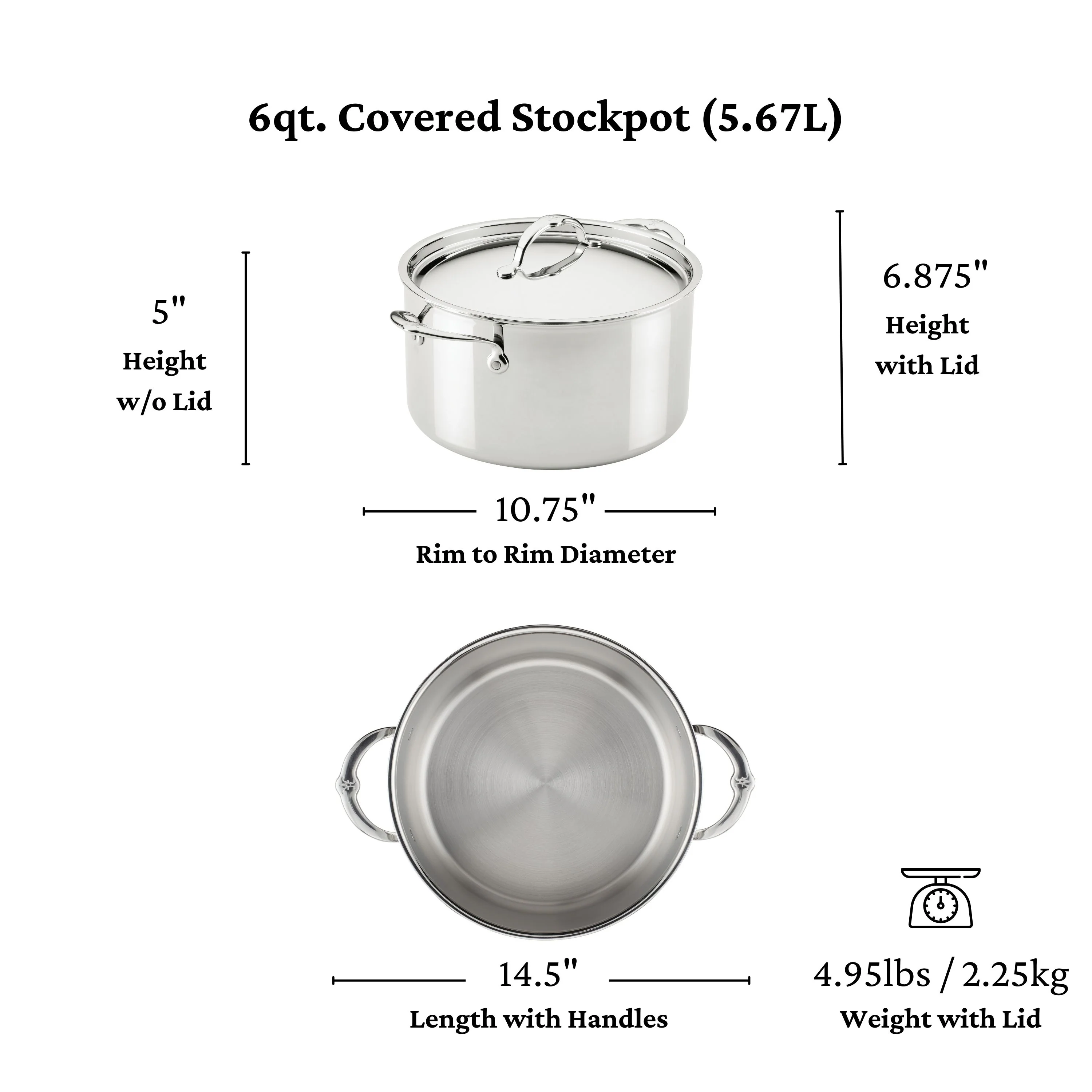 Polished Clad Stainless Steel Stockpot with Lid - Image 8
