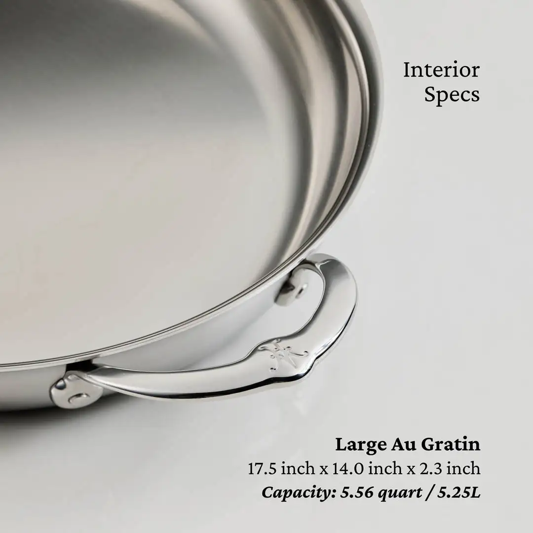17.5-Inch x 14-Inch Clad Oval Roaster - Image 4