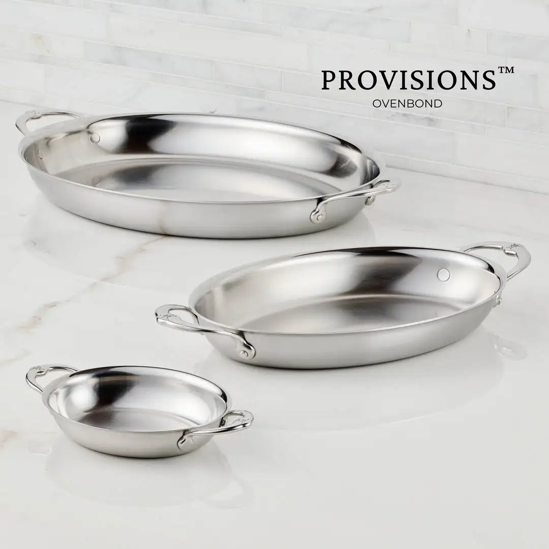 17.5-Inch x 14-Inch Clad Oval Roaster - Image 7