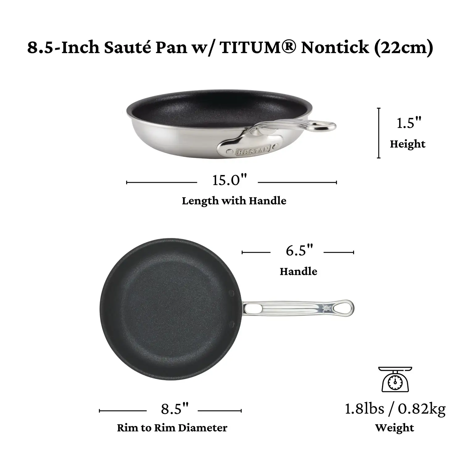 Commercial Clad Stainless Steel TITUM® Nonstick Skillets - Image 5