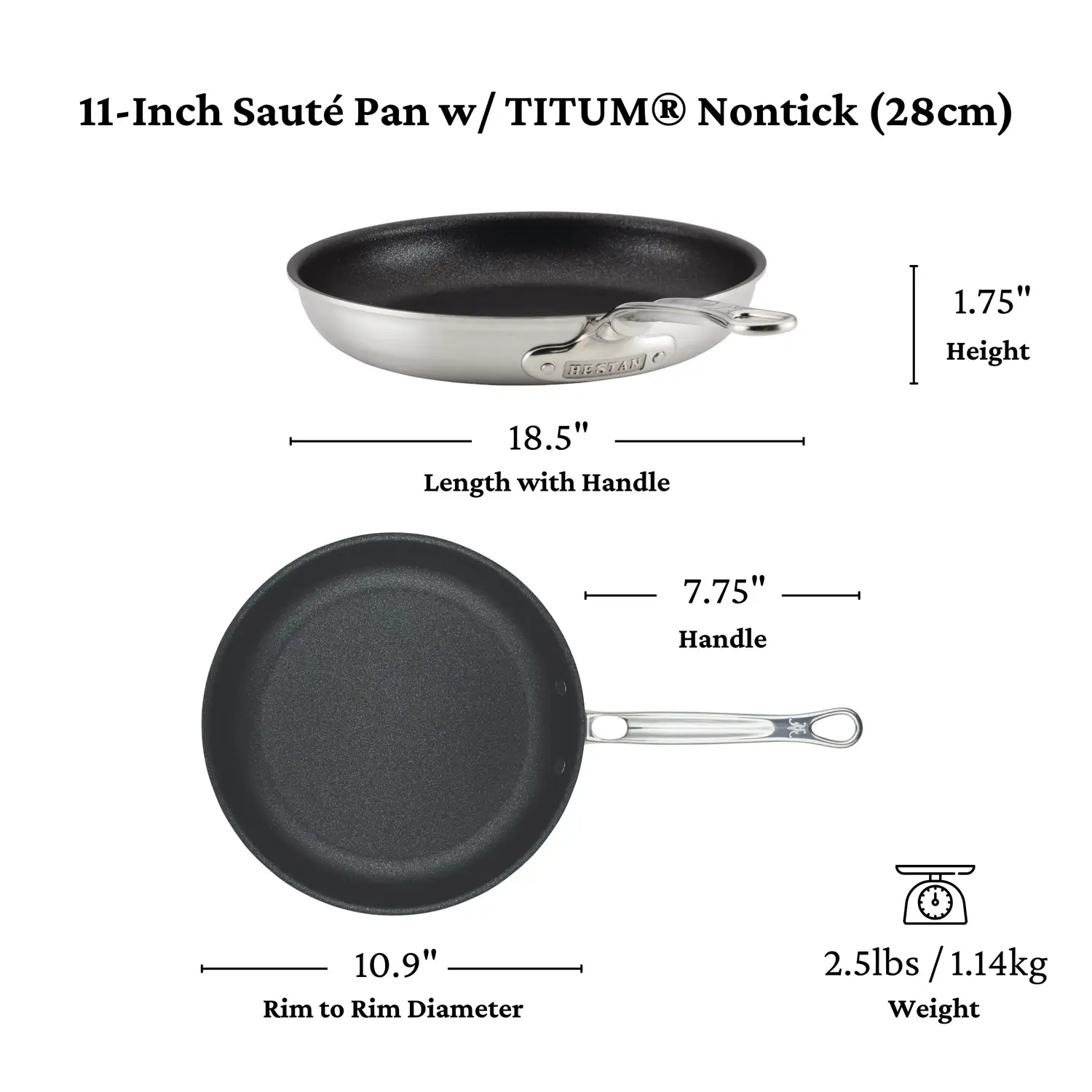 Commercial Clad Stainless Steel TITUM® Nonstick Skillets - Image 6